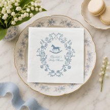 Ducha de bebé de caballo mecedor azul Wedgewood el