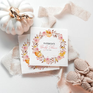 Servilleta De Papel Ducha de bebé de calabaza de otoño personalizada
