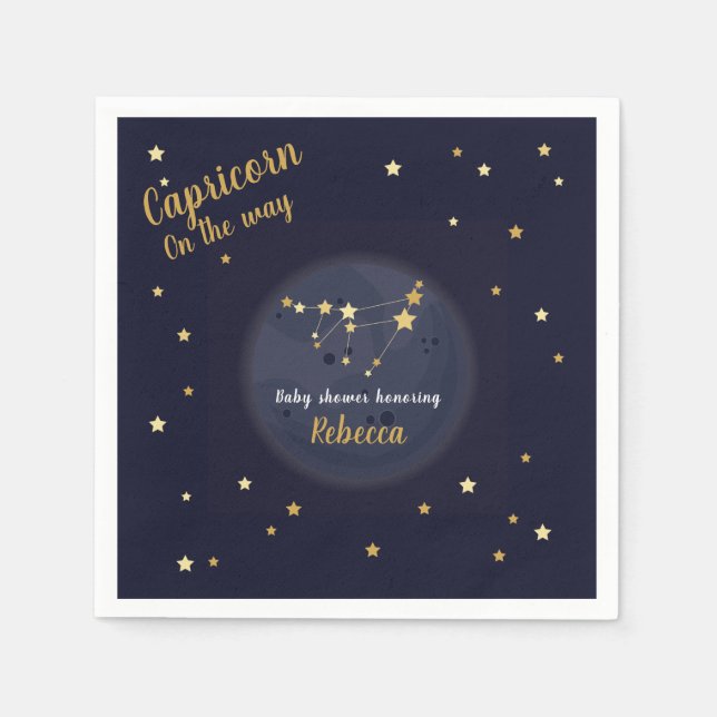 Servilleta De Papel Ducha de bebé de Capricorn zodiac (Anverso)