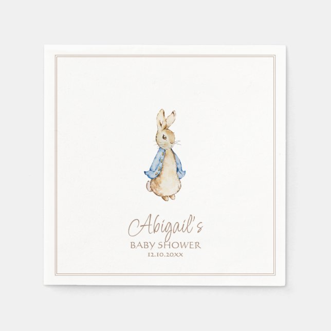 Servilleta De Papel Ducha de Bebé de Conejo (Anverso)