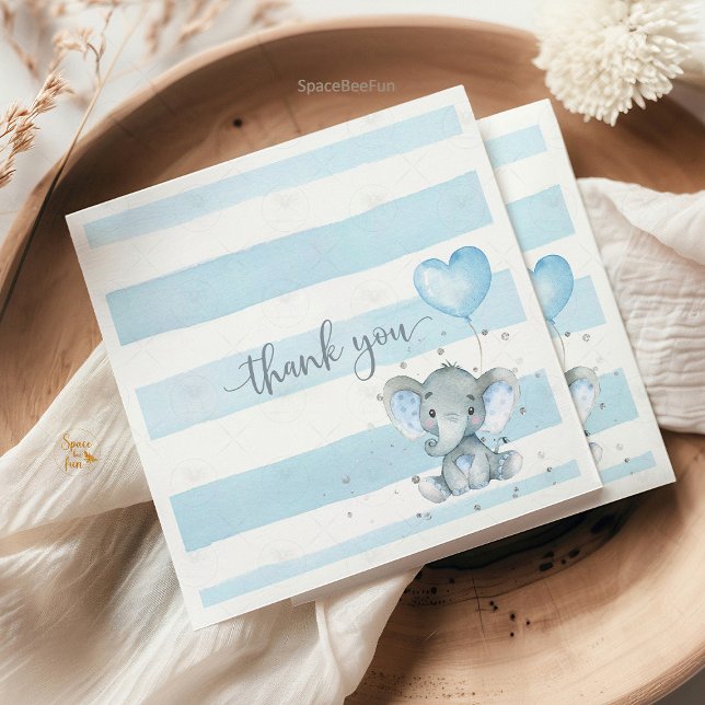 Servilleta De Papel Ducha de bebé de Elephant Safari (Elephant Safari Baby Shower Invitation Elephant Safari Baby Shower Invitation Boy Planning a baby sh)