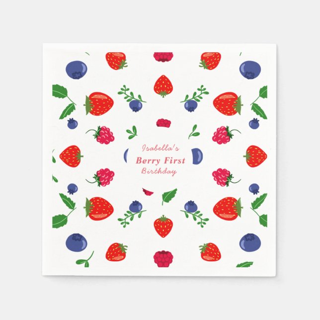 Servilleta De Papel Ducha de bebé de fresa dulce (Anverso)
