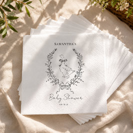 Servilleta De Papel Ducha de bebé de ganso elegante y sofisticada