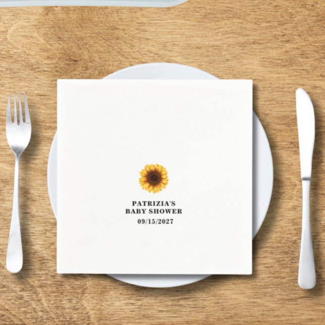 Servilleta De Papel Ducha de bebé de girasol de otoño (Subido por el creador)