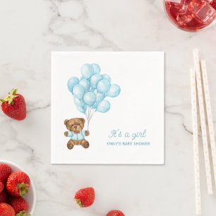 Servilleta De Papel Ducha de bebé de globo de oso de peluche