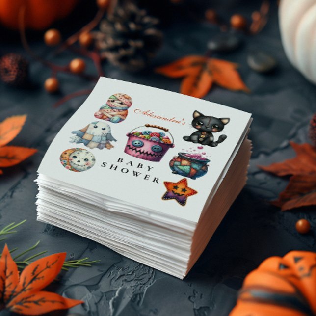 Servilleta De Papel Ducha de bebé de Halloween con parches acolchados (Subido por el creador)
