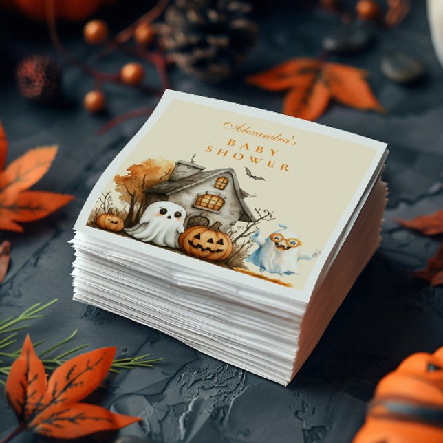 Servilleta De Papel Ducha de Bebé de Halloween Fantasma Neutral (Subido por el creador)