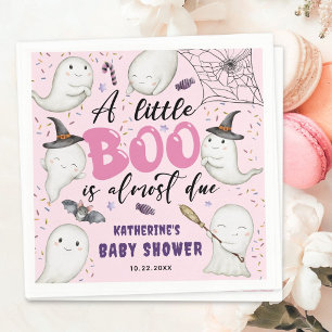 Servilleta De Papel Ducha de Bebé de Halloween Niña Rosa Fantasmas Lit