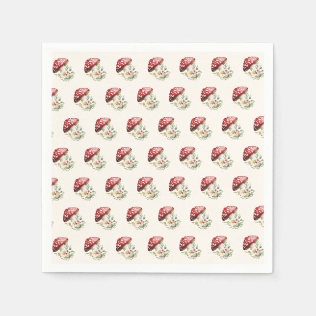 Servilleta De Papel Ducha de Bebé de Hongo (Anverso)