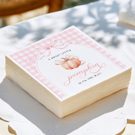 Servilleta De Papel Ducha de bebé de lazo de gingham rosa de pequeña c