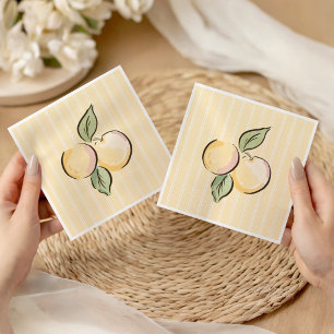 Servilleta De Papel Ducha de bebé de limón amarillo