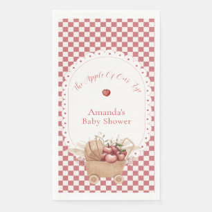 Servilleta De Papel Ducha de bebé de manzana rústica roja de Bohemia