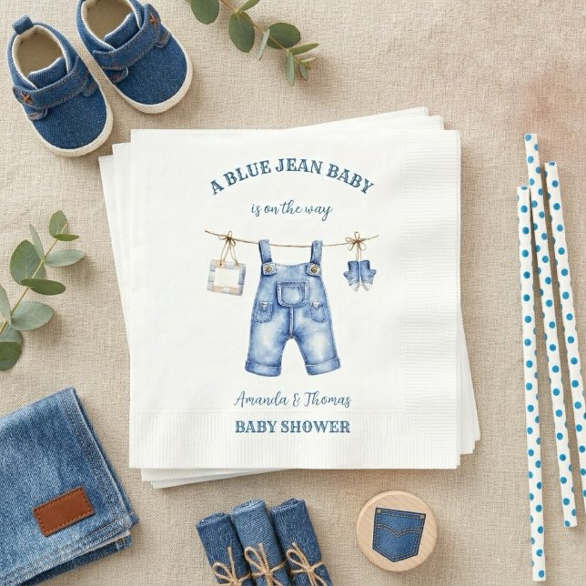 Servilleta De Papel Ducha de bebé de mezclilla azul Jean  (Subido por el creador)