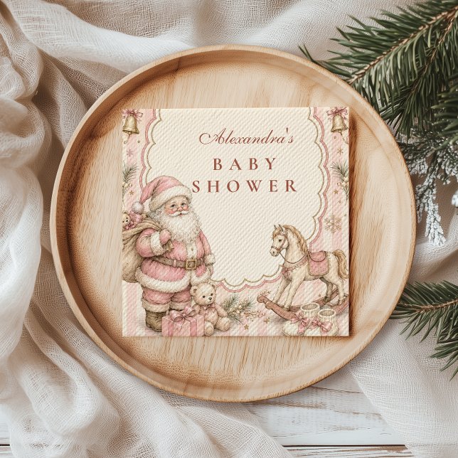 Servilleta De Papel Ducha de bebé de Navidad de Santa Rosa (Subido por el creador)