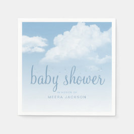 Servilleta De Papel Ducha de bebé de nubes esponjosas y gotas de lluvi