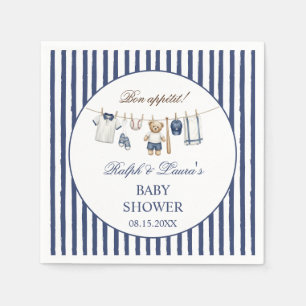 Servilleta De Papel Ducha de bebé de oso de béisbol
