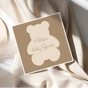 Servilleta De Papel Ducha de bebé de oso marrón claro Bearly Wait