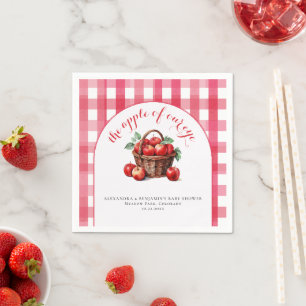 Servilleta De Papel Ducha de bebé de pareja rústica de gingham de cose