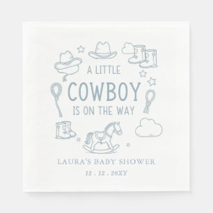 Servilleta De Papel Ducha de bebé de pequeño vaquero