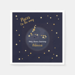 Servilleta De Papel Ducha de bebé de Pisces zodiac