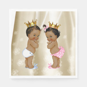 Servilleta De Papel Ducha de bebé de príncipe y princesa