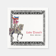 Ducha de bebé del caballero renacentista medieval 