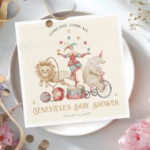 Servilleta De Papel Ducha de Bebé del Circo de Acuarela Caprichosa