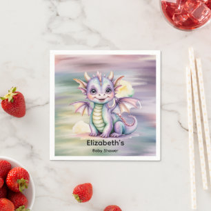Servilleta De Papel Ducha de Bebé del Dragón de Fantasía Pastel
