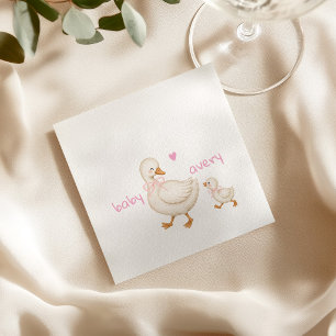 Servilleta De Papel Ducha de Bebé del Ganso Tonto Personalizada Ducha