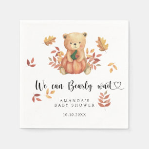 Servilleta De Papel Ducha de bebé del osito de otoño