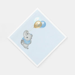 Servilleta De Papel Ducha de bebé Elefante Azul