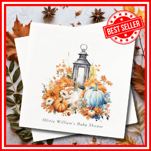Servilleta De Papel Ducha de bebé elegante de flor de otoño y pequeña