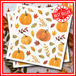 Servilleta De Papel Ducha de bebé Elegante Floral de Otoño Calabacita