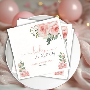 Servilleta De Papel Ducha de bebé Elegante Rosa Beige Rosa en Flor