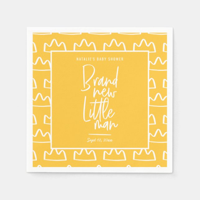 Servilleta De Papel Ducha de bebé escrita a mano moderna (Anverso)