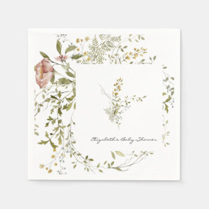 Servilleta De Papel Ducha de Bebé Flor Silvestre Pequeña