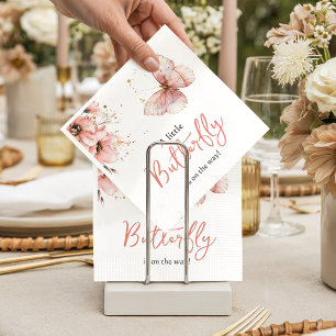 Servilleta De Papel Ducha de bebé floral de mariposa silvestre boho