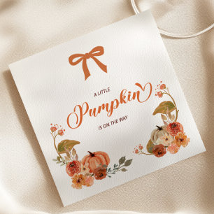 Servilleta De Papel Ducha de bebé floral de otoño Little Pumpkin