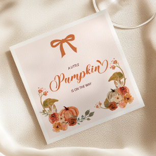Servilleta De Papel Ducha de bebé floral de otoño Little Pumpkin