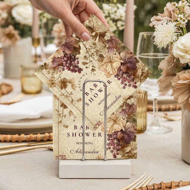 Servilleta De Papel Ducha de Bebé Floral de Uva de Viñedo (Subido por el creador)