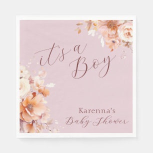 Servilleta De Papel Ducha de bebé floral lavanda otoño es un niño