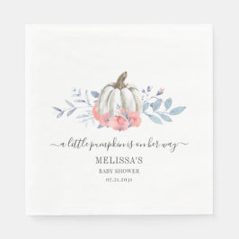Servilleta De Papel Ducha de Bebé Floral Rosas Rosadas Calabaza