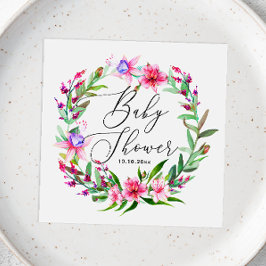 Servilleta De Papel Ducha de bebé Hawaii rosa tropical floral de color