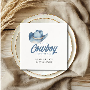 Servilleta De Papel Ducha de bebé Little Cowboy Blue Western Boy 