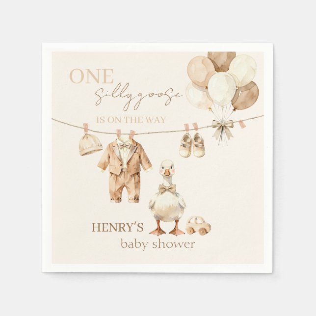 Servilleta De Papel Ducha de bebé Little Goose Beige (Anverso)