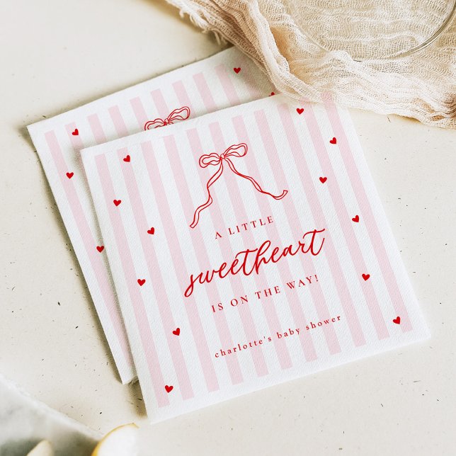 Servilleta De Papel Ducha de bebé Little Sweetheart Bow (Subido por el creador)