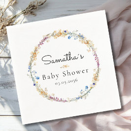 Servilleta De Papel Ducha de Bebé Little Wildflower Boho Dream