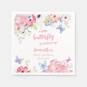 Servilleta De Papel Ducha de bebé Mariposa Floral Pequeña