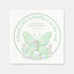 Servilleta De Papel Ducha de Bebé Mariposa Malvavisco Verde Menta