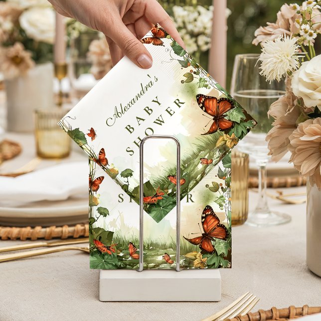 Servilleta De Papel Ducha de Bebé Mariposas Floridas (Subido por el creador)